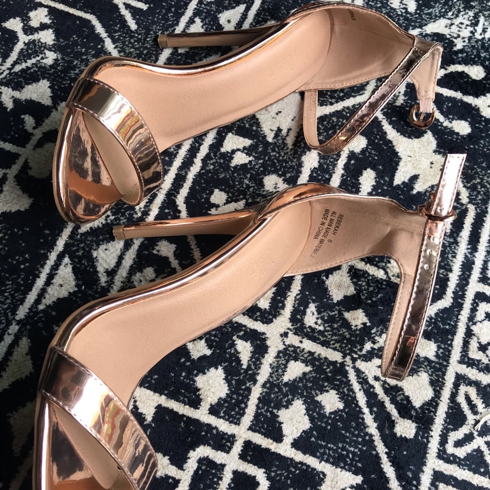 Rose Gold High Heels - Picture 2 of 3